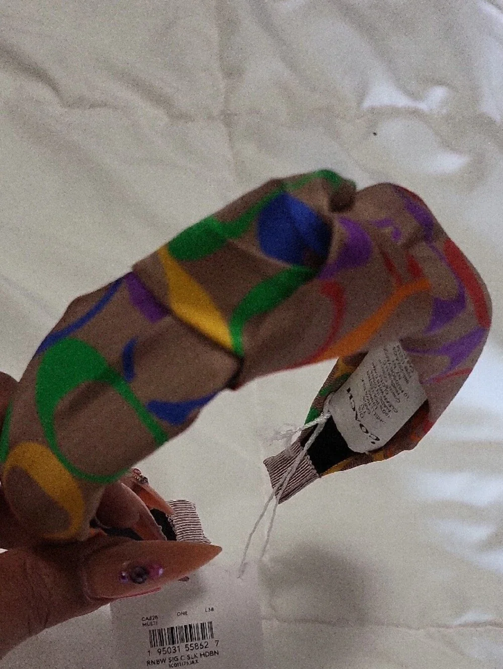 Coach Multicolor Signature Knot Headband